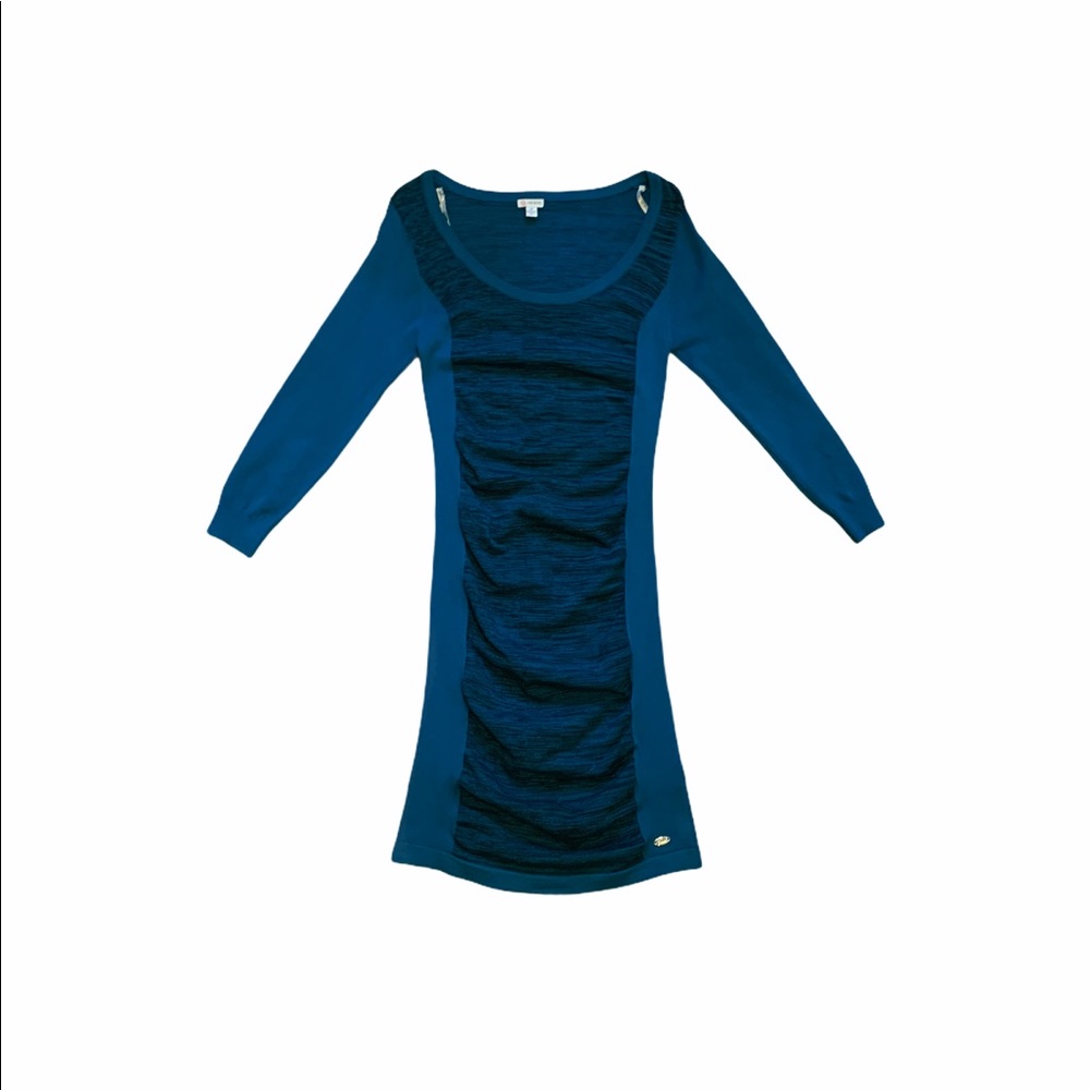 GUESS Dark Turquoise Fitted Dress SMALL PETITE